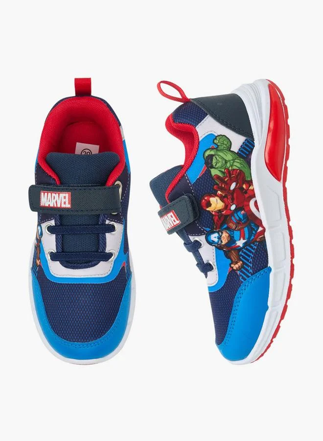 مارفل Boys Hook & Loop Ankle Sneakers